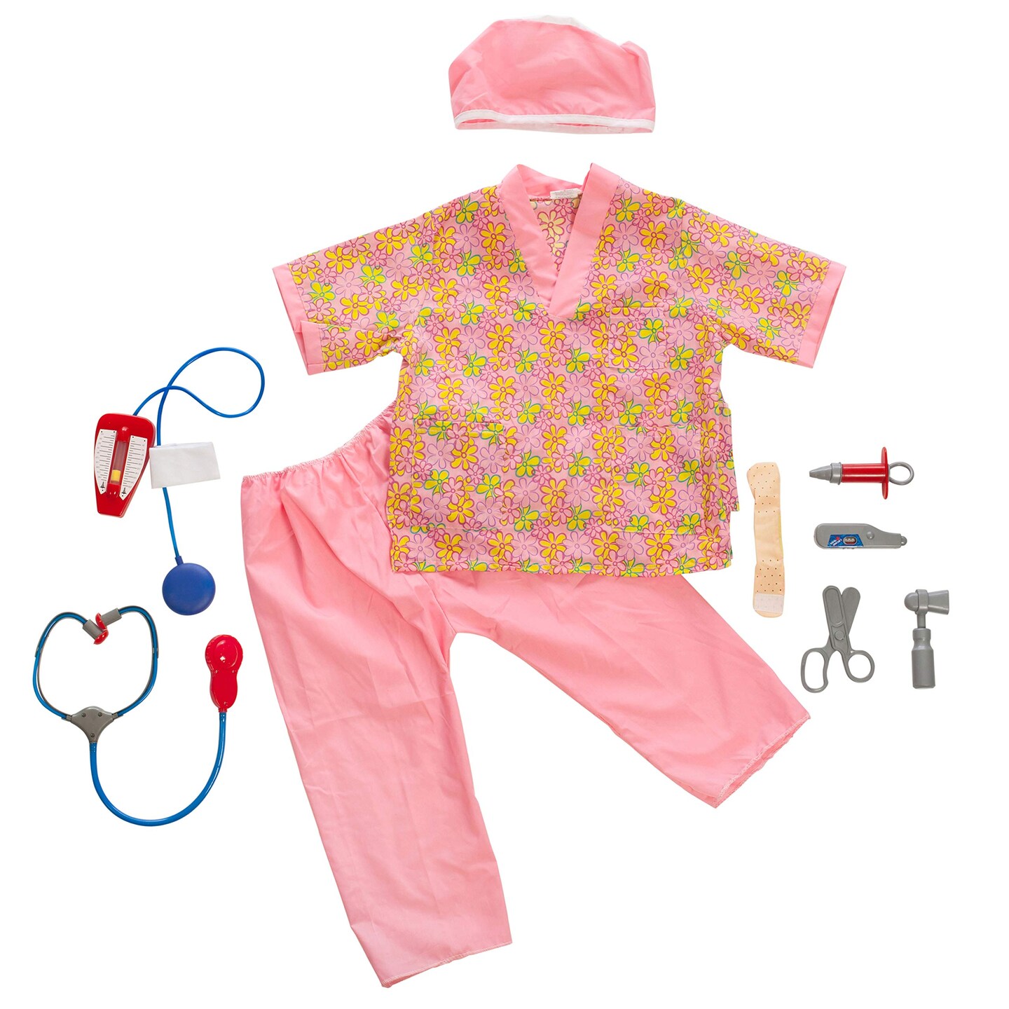 IQ Toys Doctor and Nurse Role Play Dress Up Costume Set Pretend Play for Kids Boys and Girls with 2 Sets of 7 Accessories Including Stethoscopes and Medical Kit Doctor&#x27;s Equipment