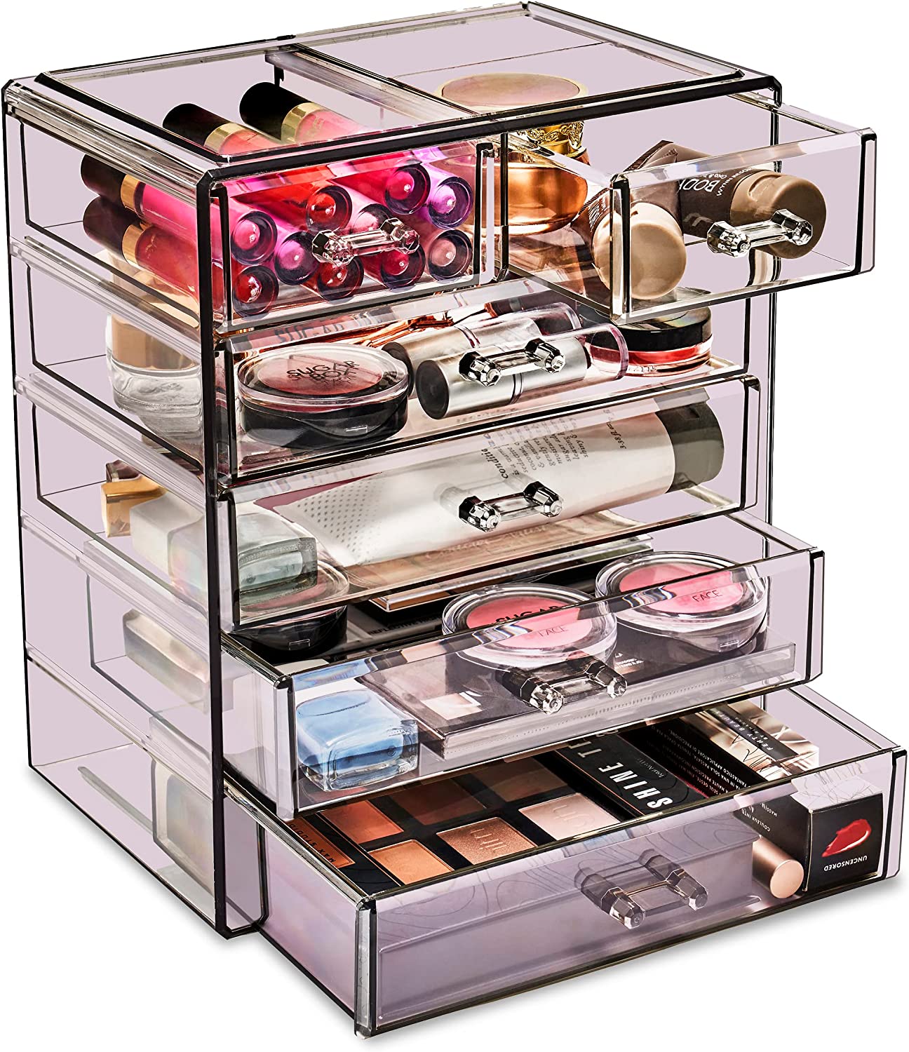 Cecilia Tech 9 Clear Stackable 6-Drawer Jewelry Box