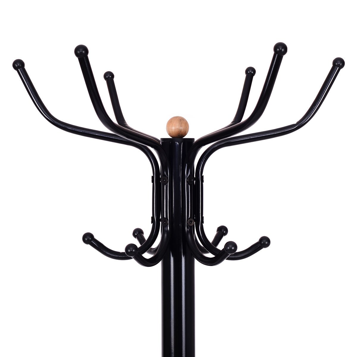 Costway Metal Coat Hat Rack Organizer Clothes Hanger Hooks Tree Stand Umbrella Holder