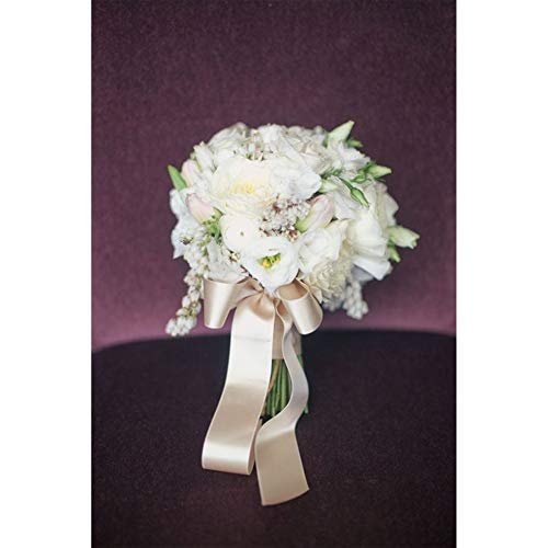 1 inch Double Faced Polyester Satin Ribbon Vanilla - 25 Yard Spool, Perfect for Wedding, Wreath, Baby Shower,Packing and Other Projects.