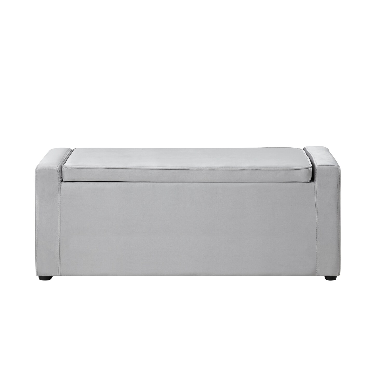 Alejandro Velvet Upholstered Storage Ottoman Bench