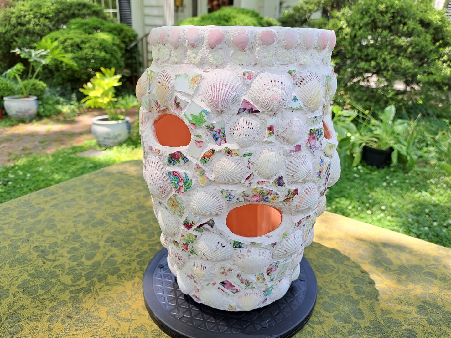 Seashells Mosaic Garden Strawberry Pot 12.5