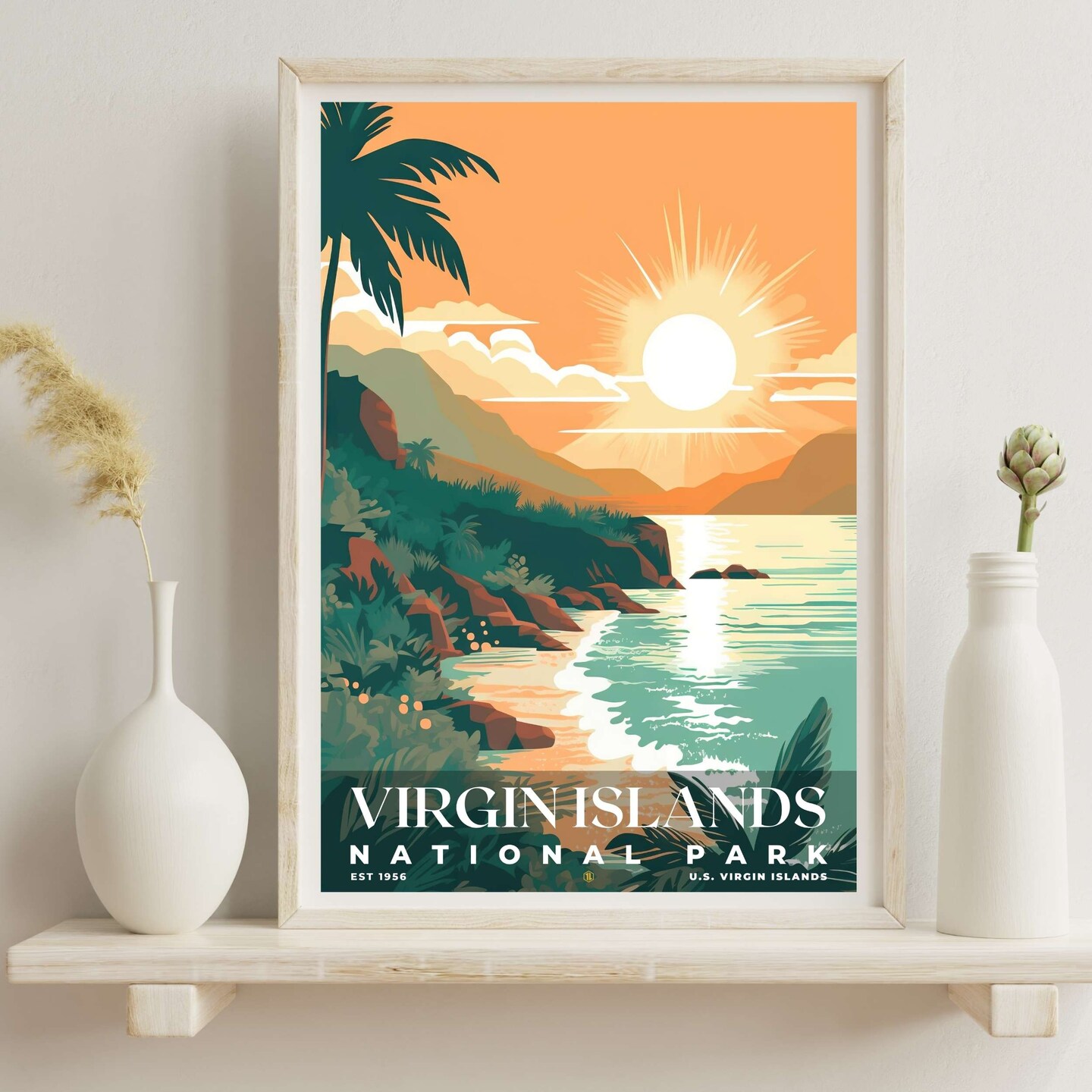 Virgin Islands National Park Poster, Travel Art, Office Poster