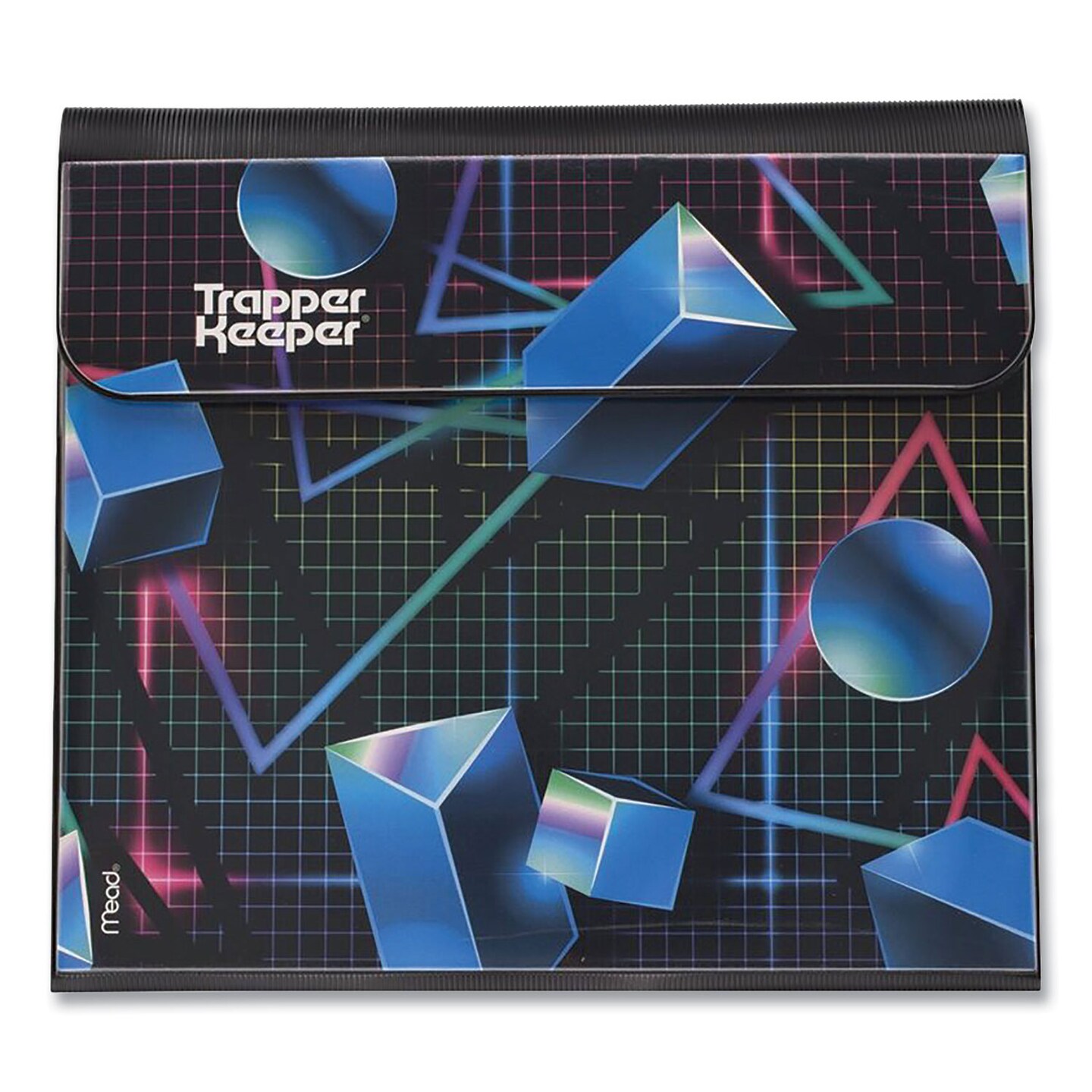 Mead Trapper Keeper 3-Ring Pocket Binder, 1" Capacity, 11.25 x 12.19, Shapes