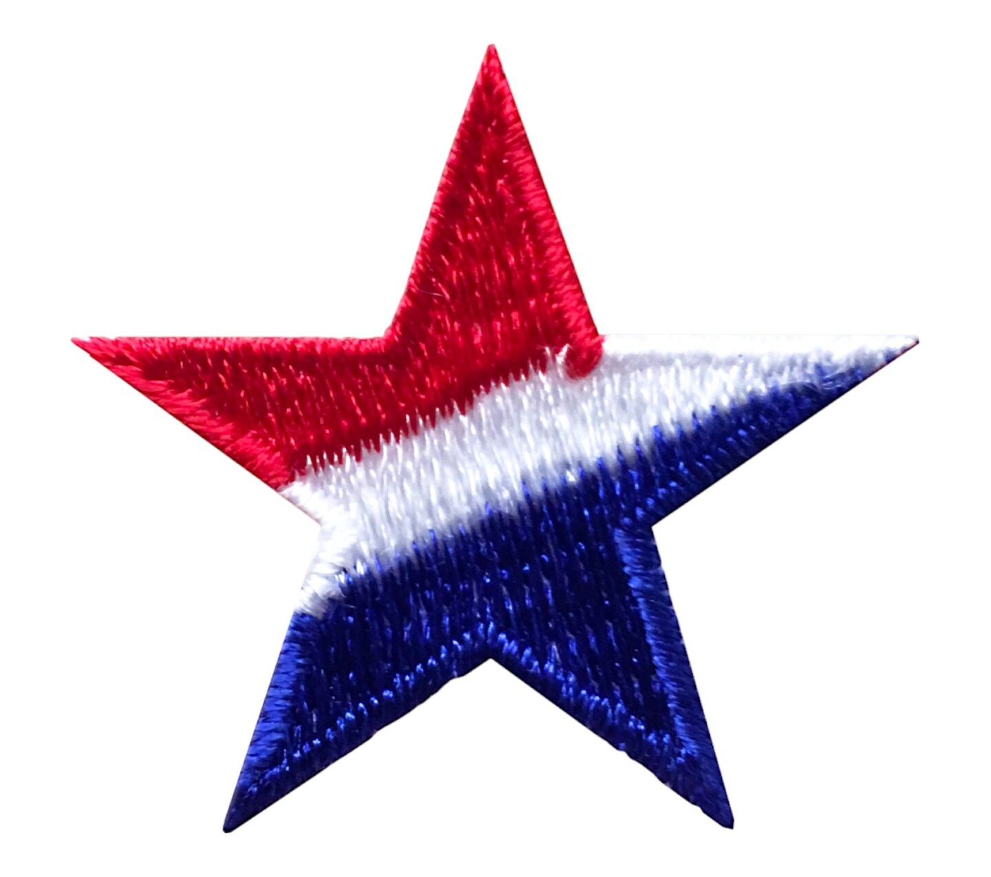 USA Striped Star, Red, White, Blue, Embroidered, Iron on Patch