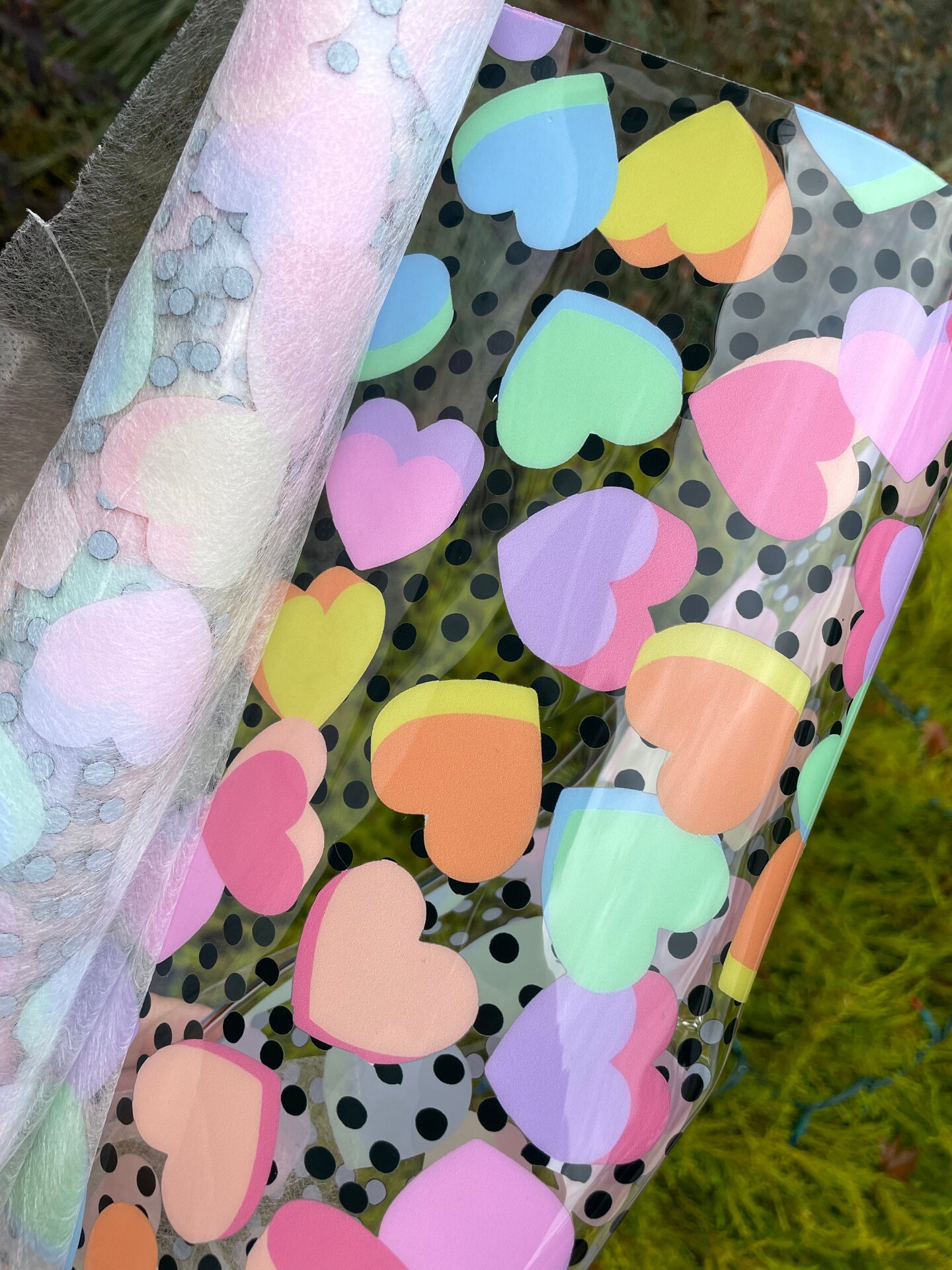 Pastel Hearts Clear TPU Vinyl