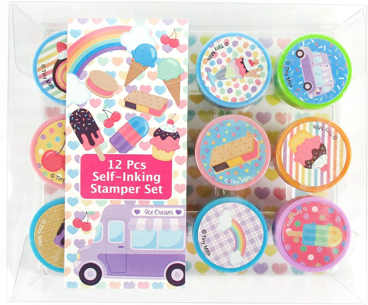 TINYMILLS 12 Pcs Ice Cream Stamp Kit for Kids