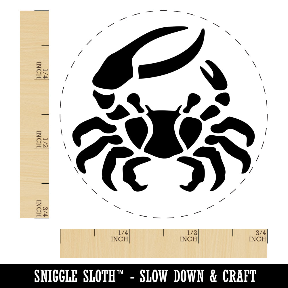 Fiddler Crab Crustacean with Large Claw Self-Inking Rubber Stamp Ink Stamper for Stamping Crafting Planners