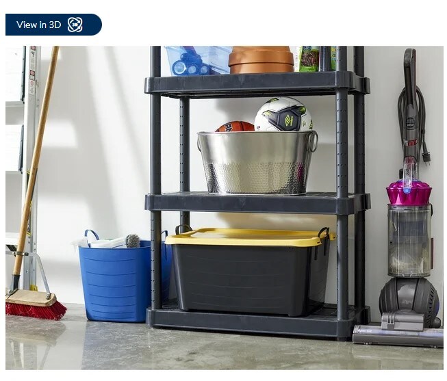 Black and Yellow 55 Quart Plastic Stackable Storage Unit Bin (6 Pack)