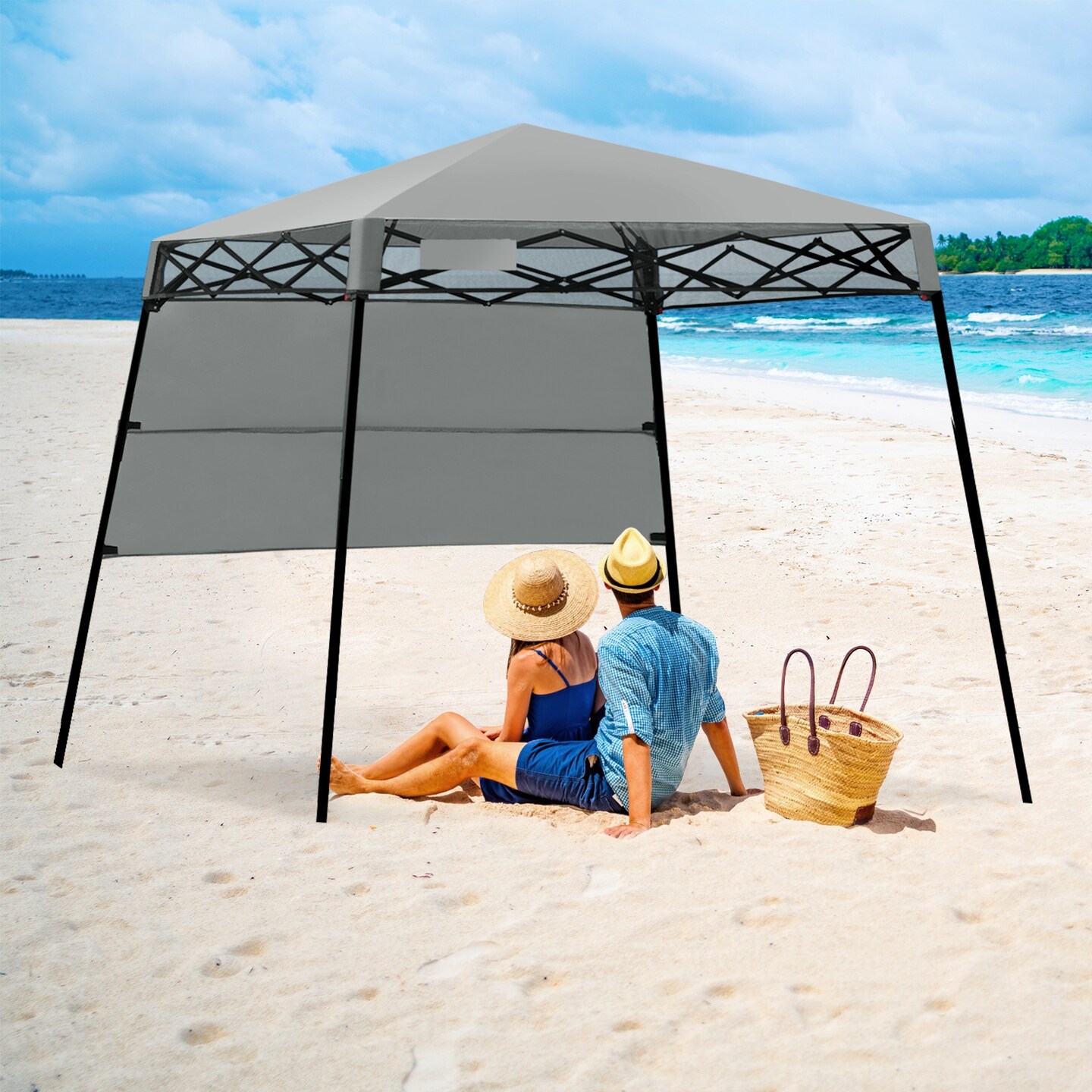 7 x 7 Feet on sale Sland Adjustable Portable Canopy Tent with Backpack