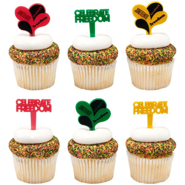 Juneteenth Celebrate Freedom DecoPics&#xAE; Cupcake Decoration, 12ct