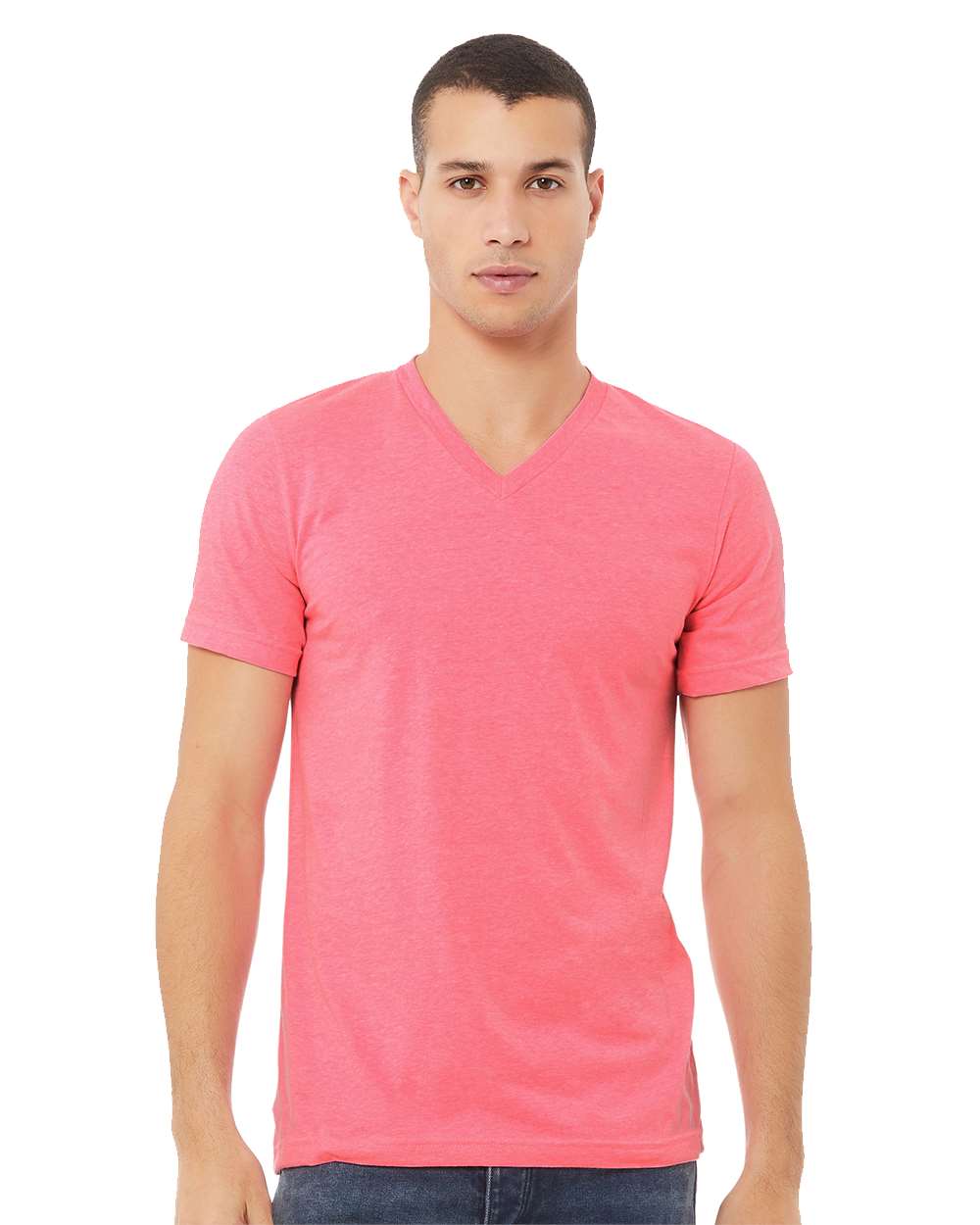 BELLA + CANVAS® Heather CVC Short Sleeve V-Neck Tee | Michaels