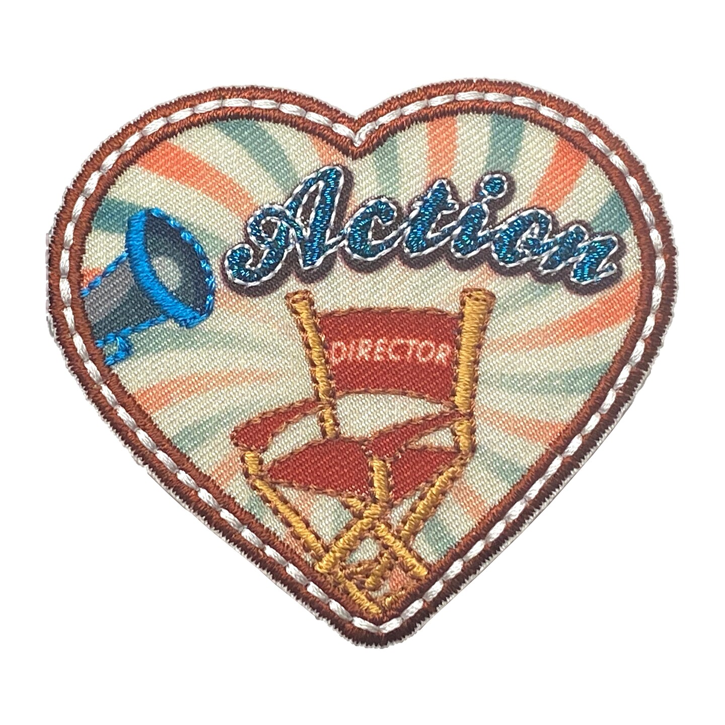 Director's Chair, Bullhorn, Movies, Cinema, Embroidered, Iron-on Patch