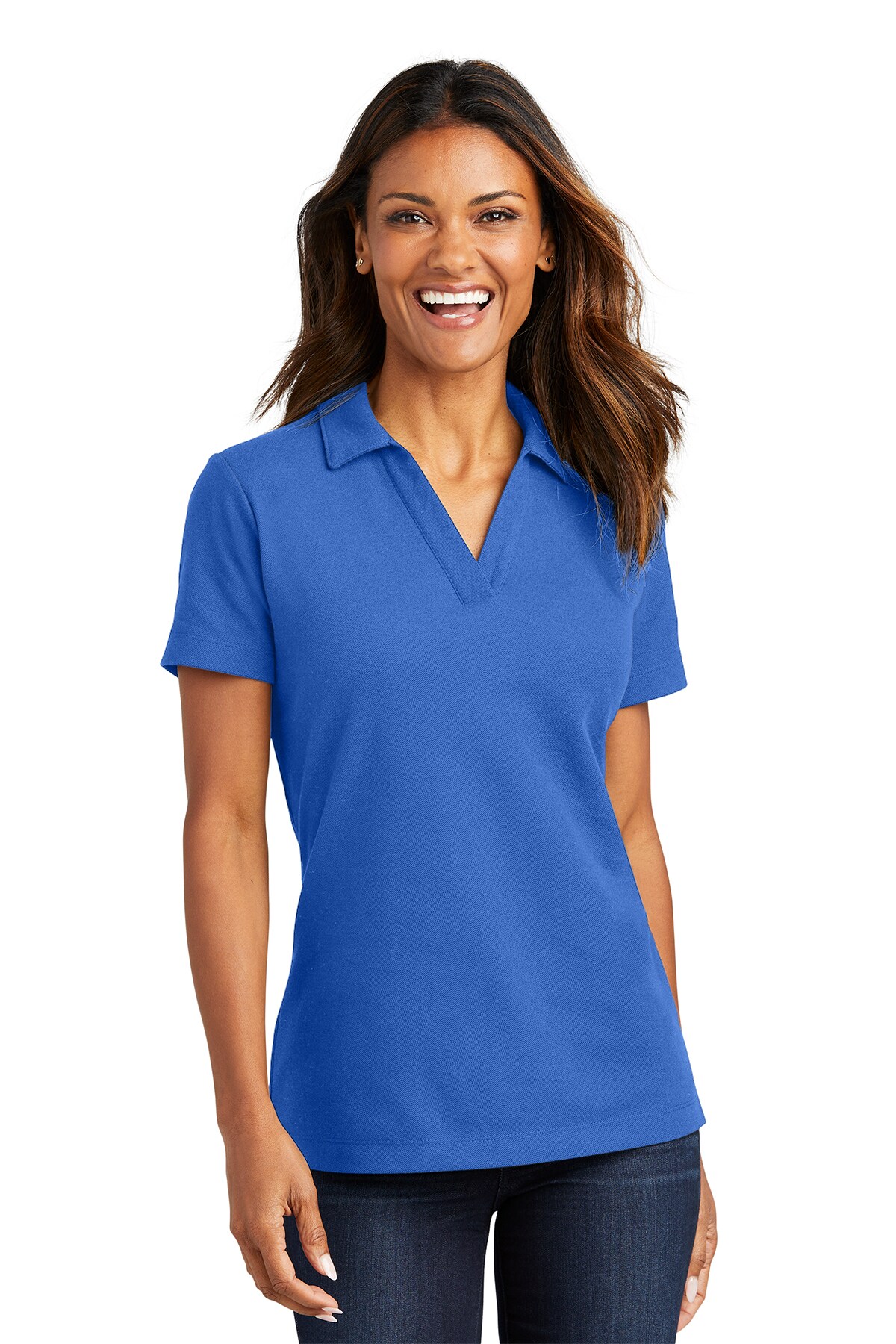 Port Authority&#xAE; Women&#x27;s Cotton Blend Pique Short Sleeve Polo