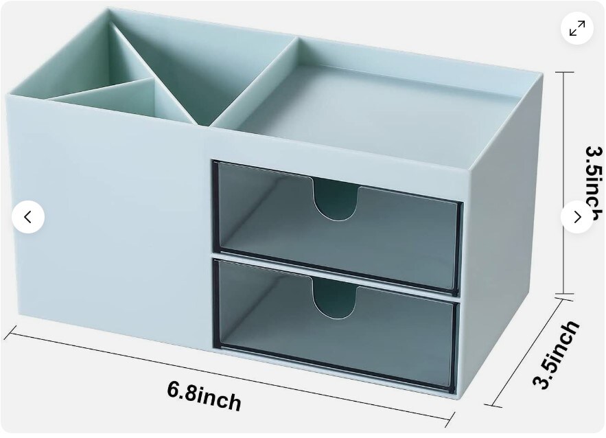 Plastic Desk Organizer with Pen Holder