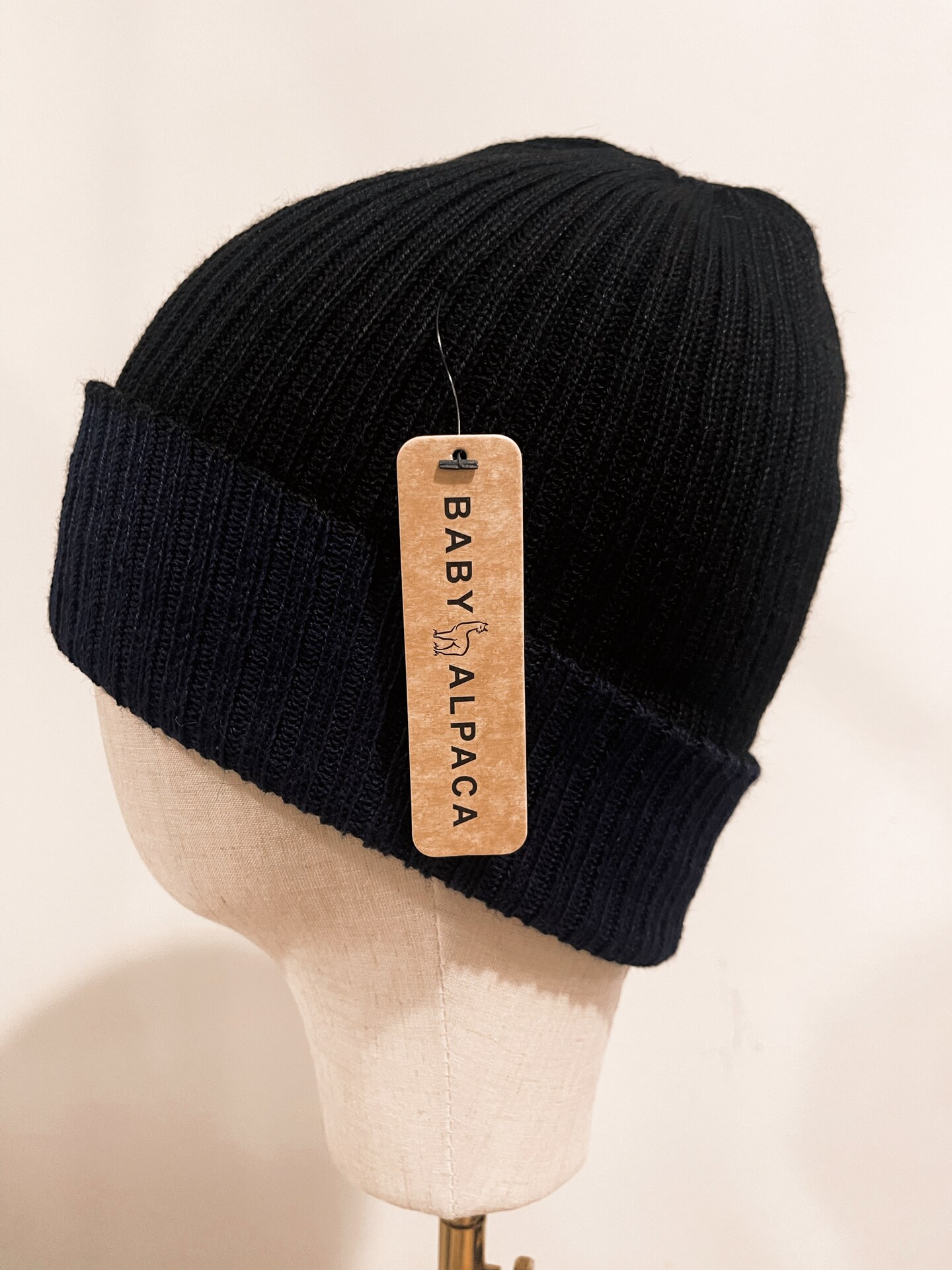 Cream Coloured Baby Alpaca Wool Reversible Beanie Hat | Ethically + on sale Sustainably Made in Peru | Lacorine