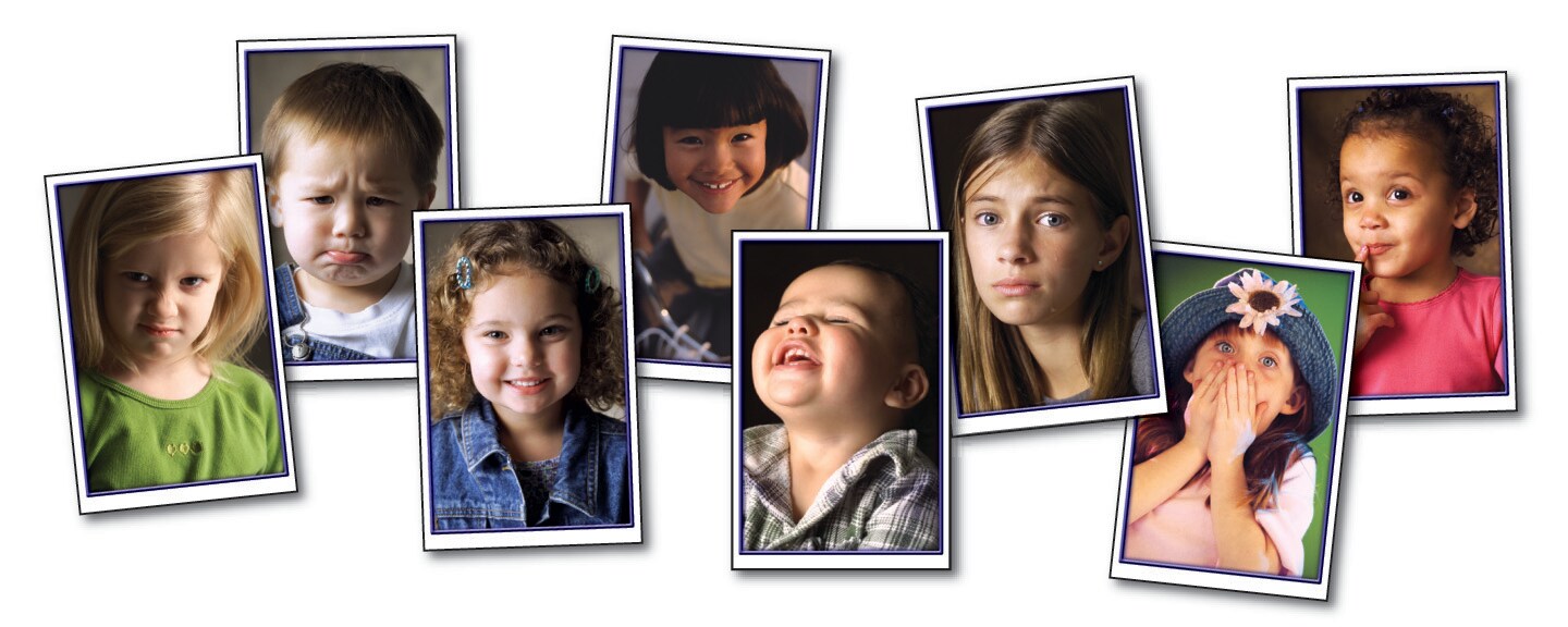 Key Education Emotion Flash Cards, Photographic Learning Cards With Different Emotions, Feelings, and Facial Expressions, Social-Emotional Educational Games, Ages 3+ (81 pc)