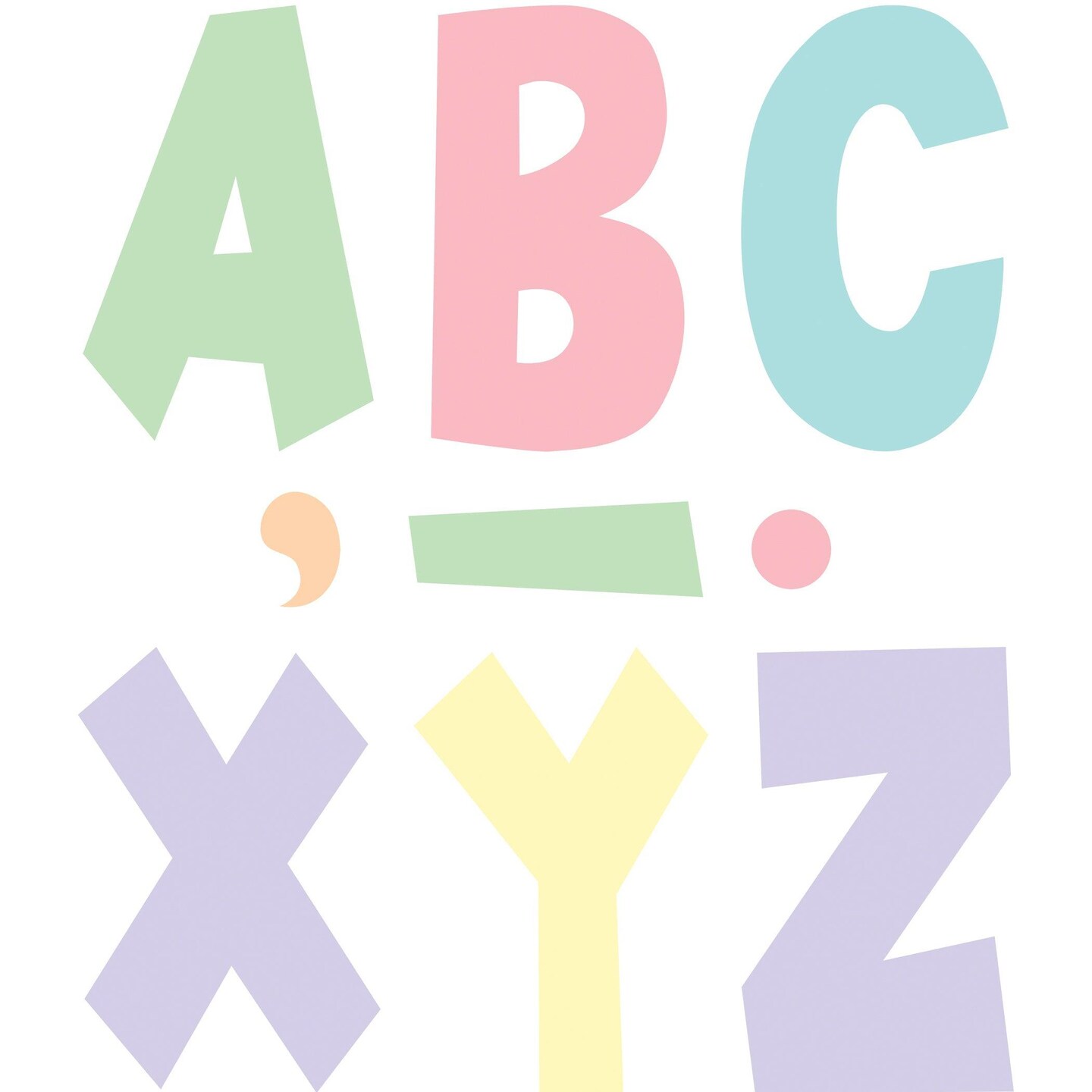 Pastel Pop 7&#x22; Fun Font Letters, 120 Per Pack, 2 Packs