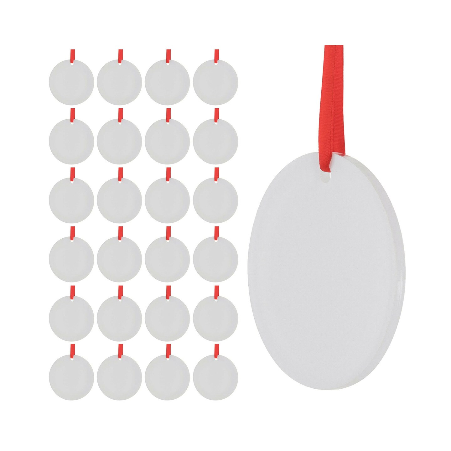 Craft Express 25 Pack 3 Inch Sublimation Clear Acrylic Ornaments