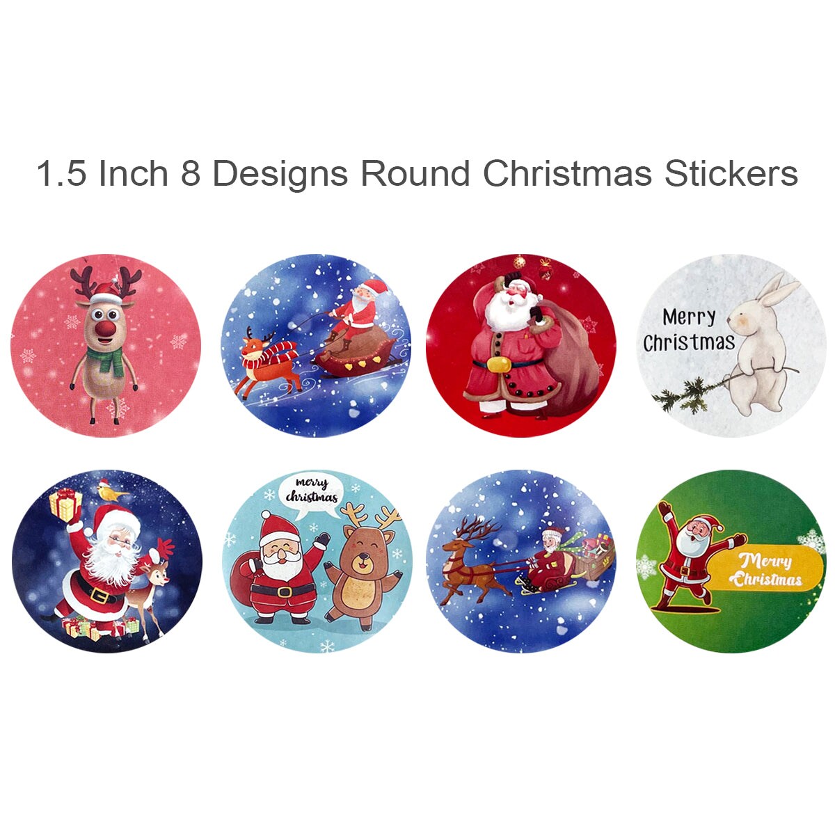 Wrapables Christmas Stickers Label Roll, Holiday Stickers for