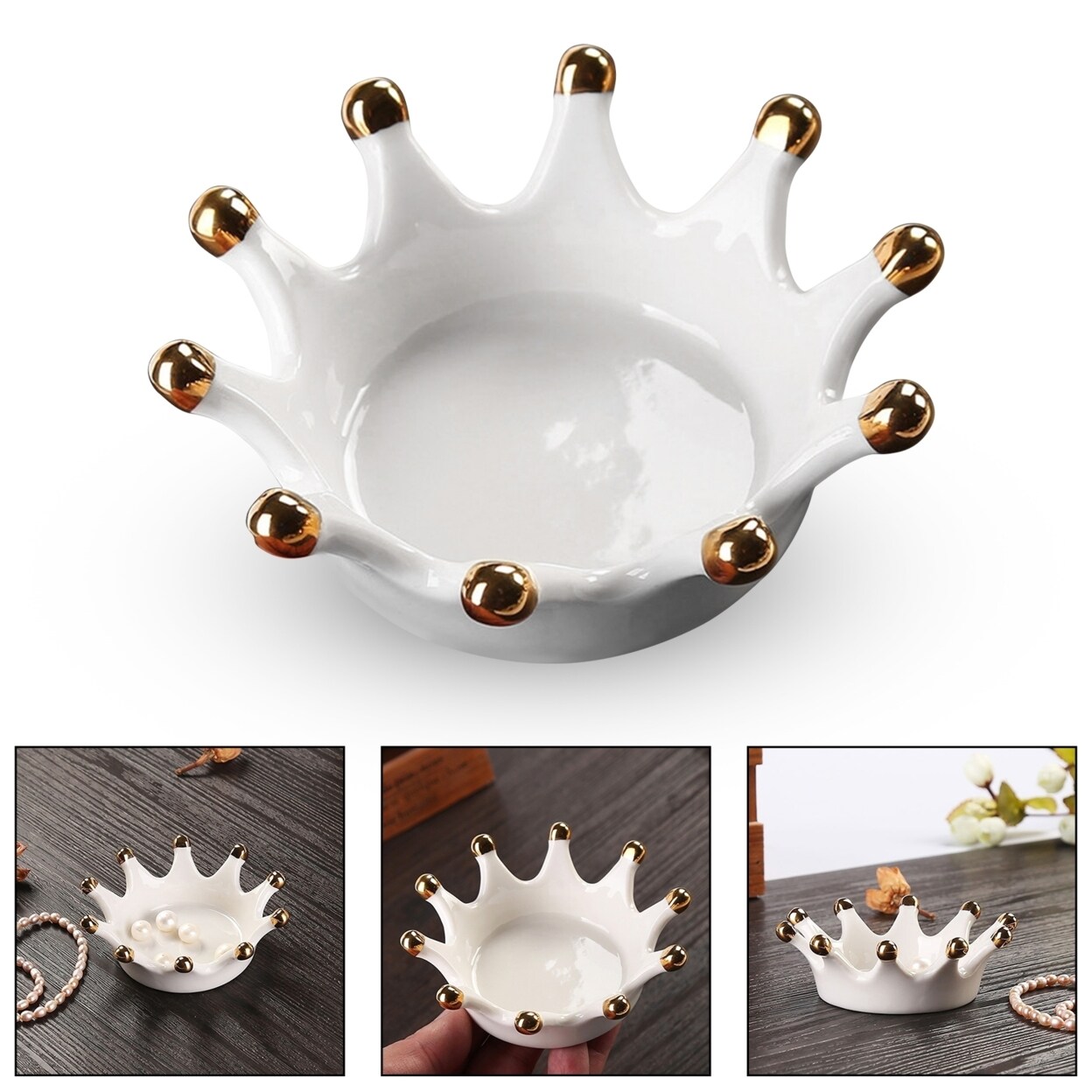 Crown Jewelry Tray Anti-Scratch Exquisite Workmanship Decorative Ring