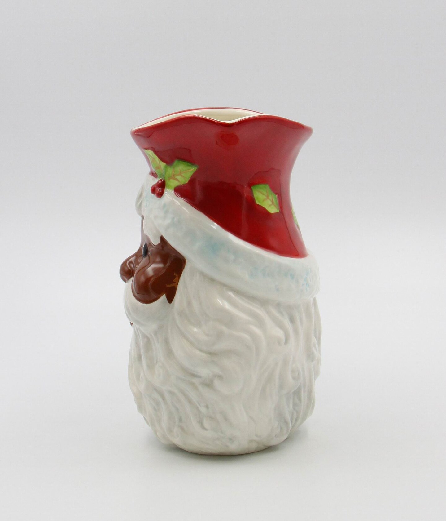 Ceramic African American Christmas Santa Claus Drink Pitcher, Home D&#xE9;cor, Gift for Her, Gift for Mom, Kitchen D&#xE9;cor, Christmas D&#xE9;cor