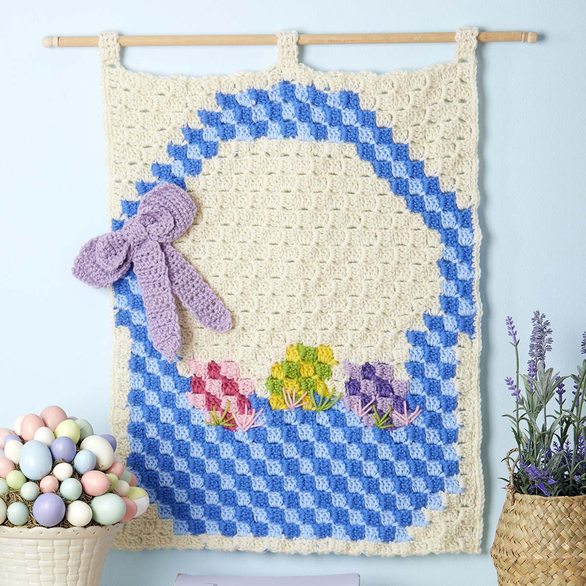 Herrschners Easter Basket Wall Hanging Crochet Kit Michaels