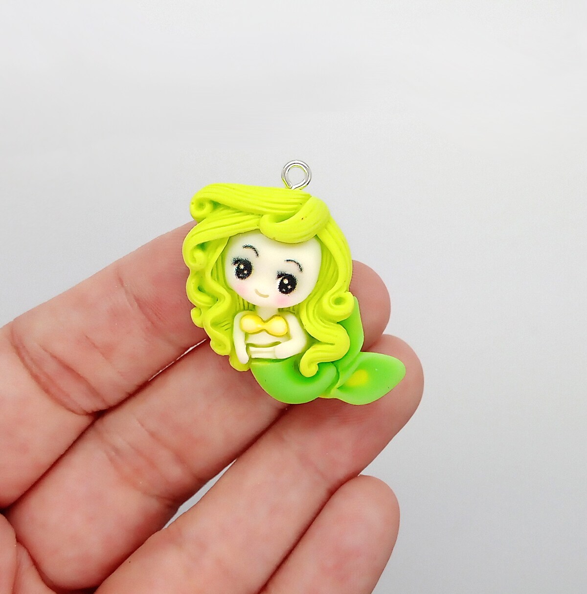 Pretty Mermaid Charms, 6 pieces, Resin Cabochon Pendants, Adorabilities