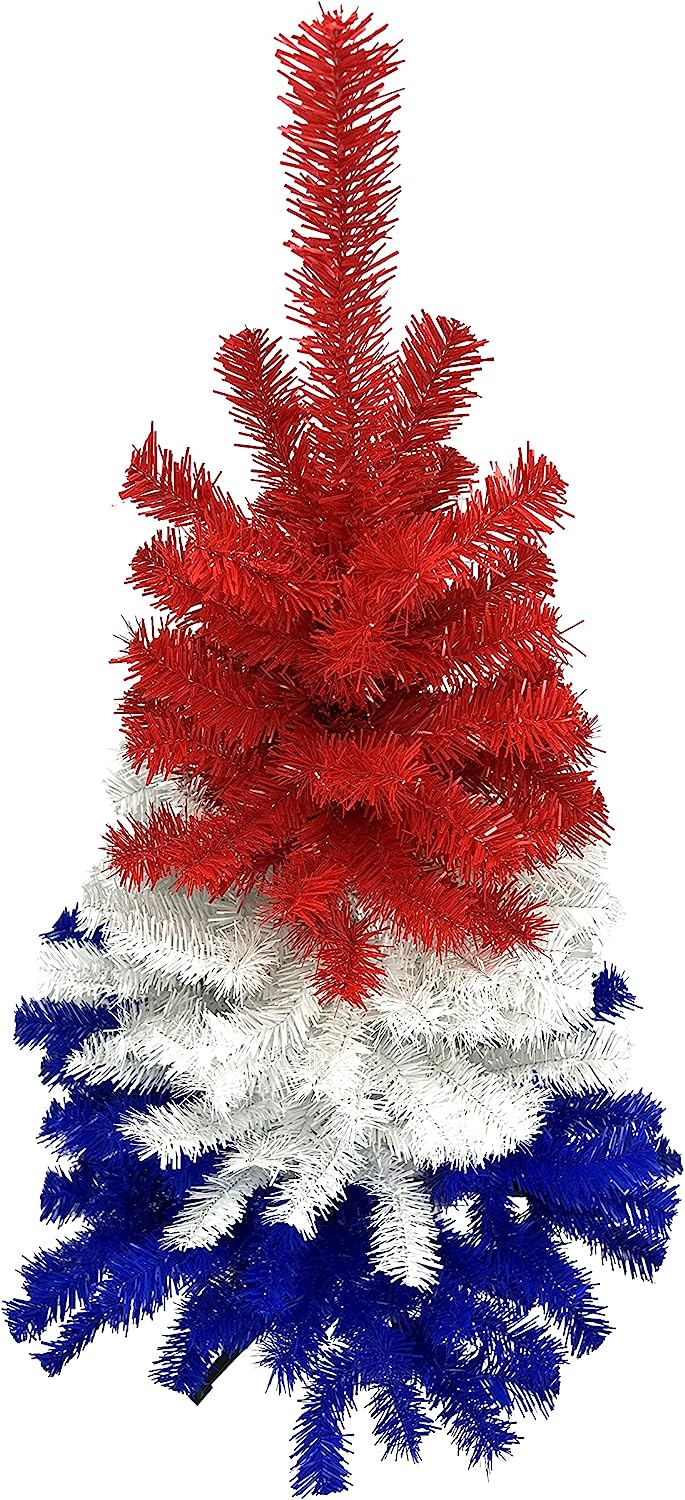 Tree Buddees Red White and Blue Patriotic Christmas 4 Foot Tall Tree