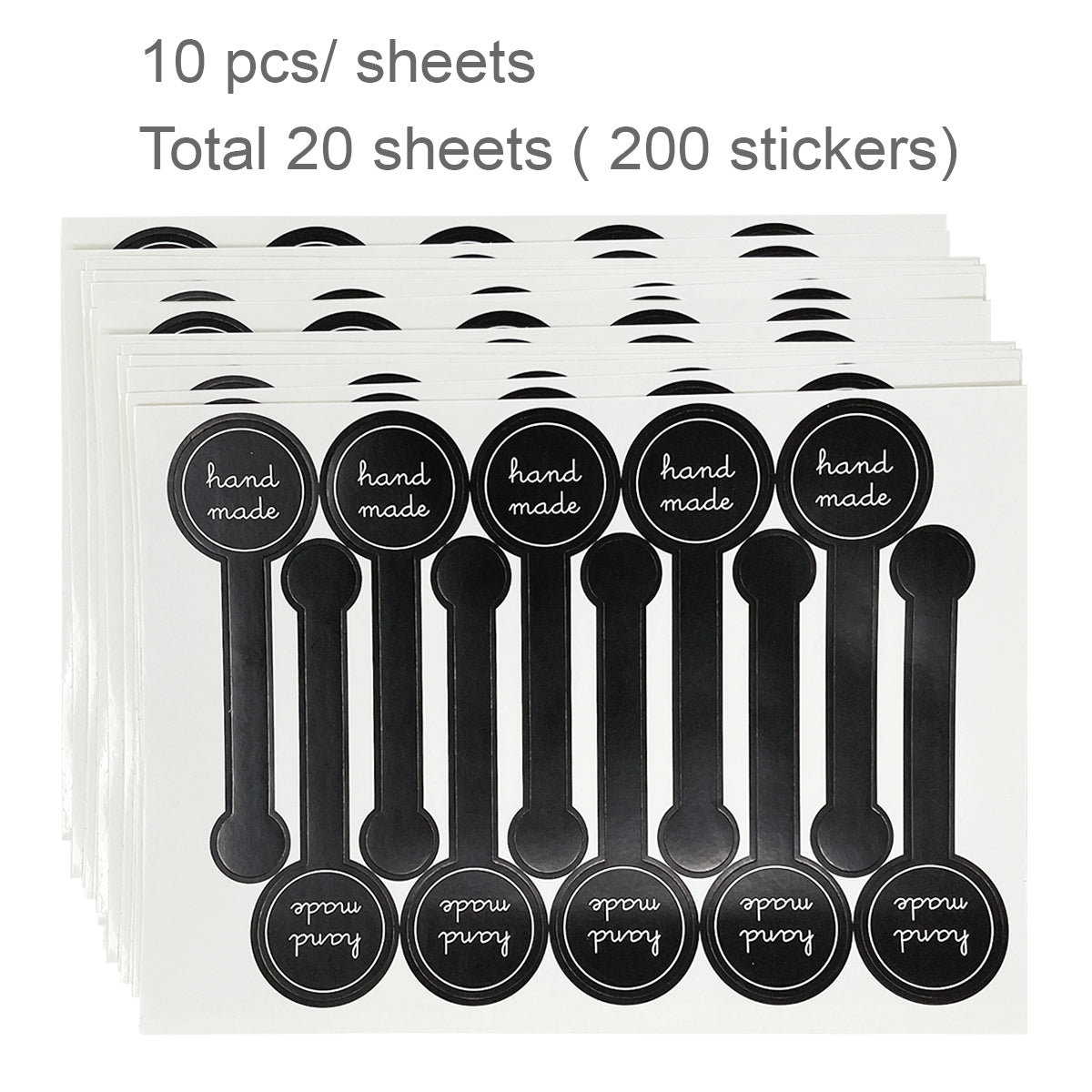 Wrapables Handmade Sealing Stickers and Labels for Boxes, Bags, Baking, Arts & Crafts, Small Businesses, Weddings, Parties (200pcs)