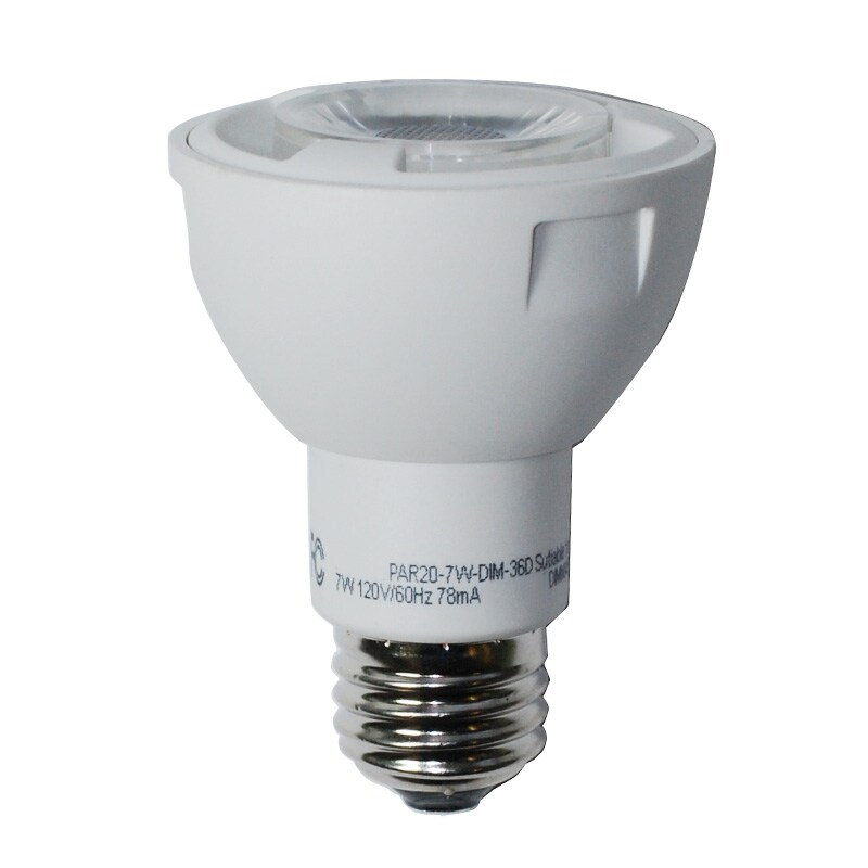 High Quality LED 7W 4000K PAR20 Waterproof Dimmable Cool White Bulb - 50w Equiv.