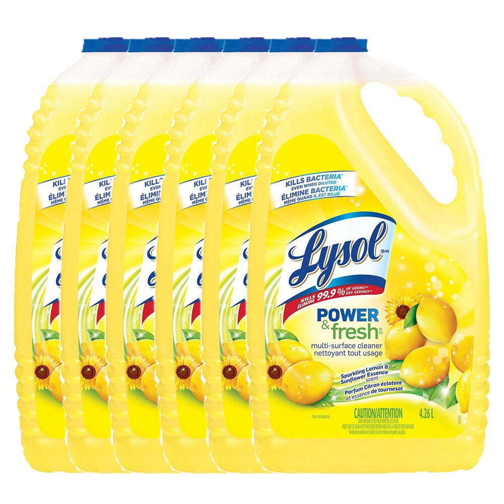 Lysol All Purpose Cleaner Refill, Lemon, Mega Value 4.26 Litre (6 pack)