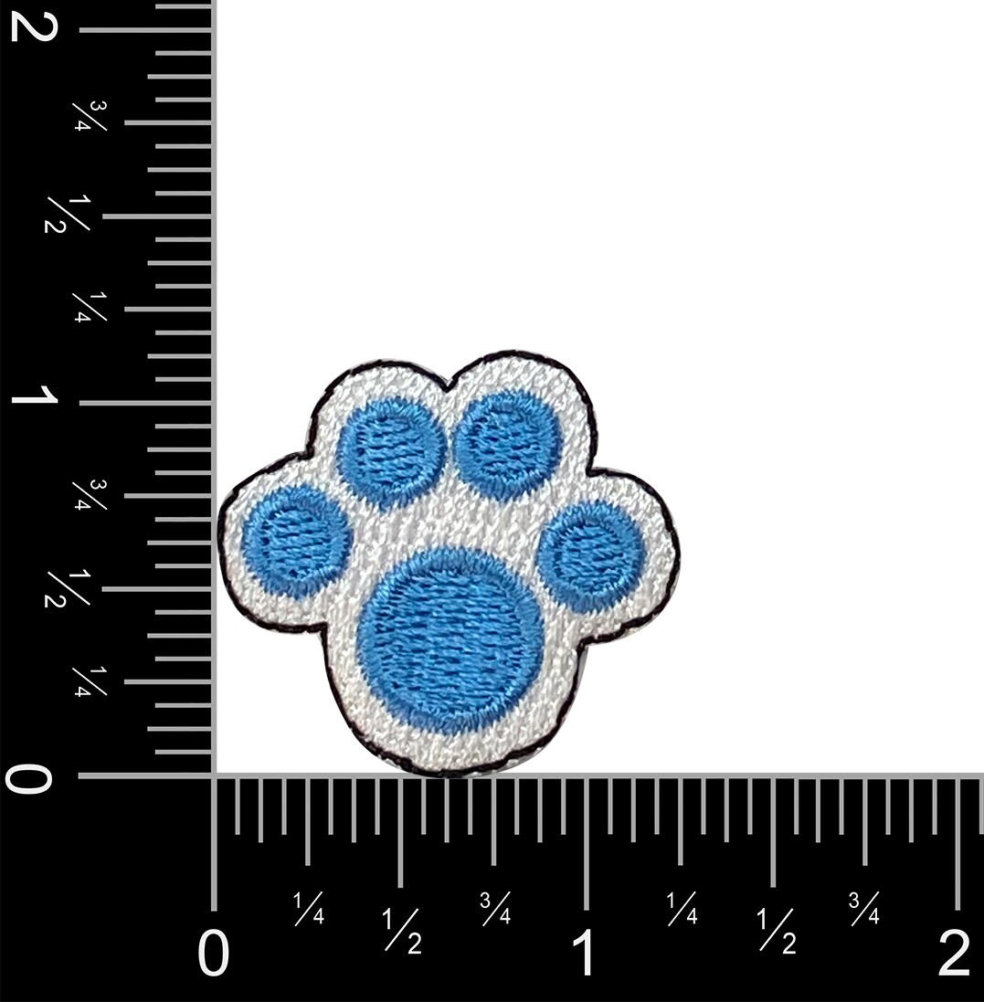 Blue Paw Print, Pets, Cat Print, Dog Print, Embroidered, Iron on Patch