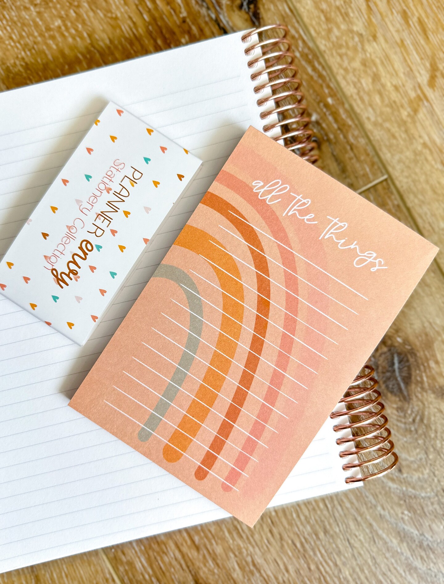 Boho Rainbow Peach Notepad - 4x6 Inches (*Notepad Only*) (NPE005)