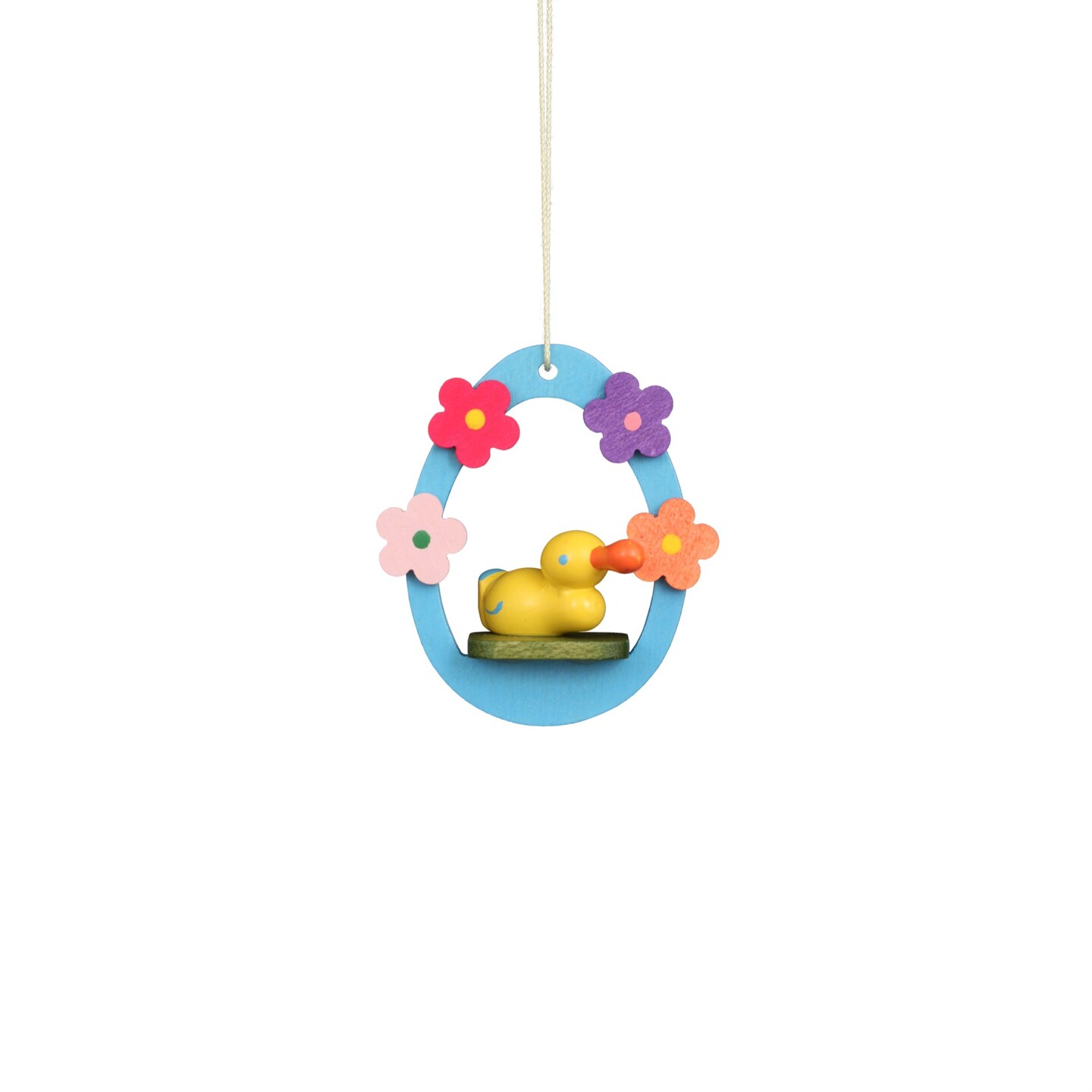 11-0603 - Christian Ulbricht Ornament - Duck In Egg - 2.1"H X 1.9"W X .8"D