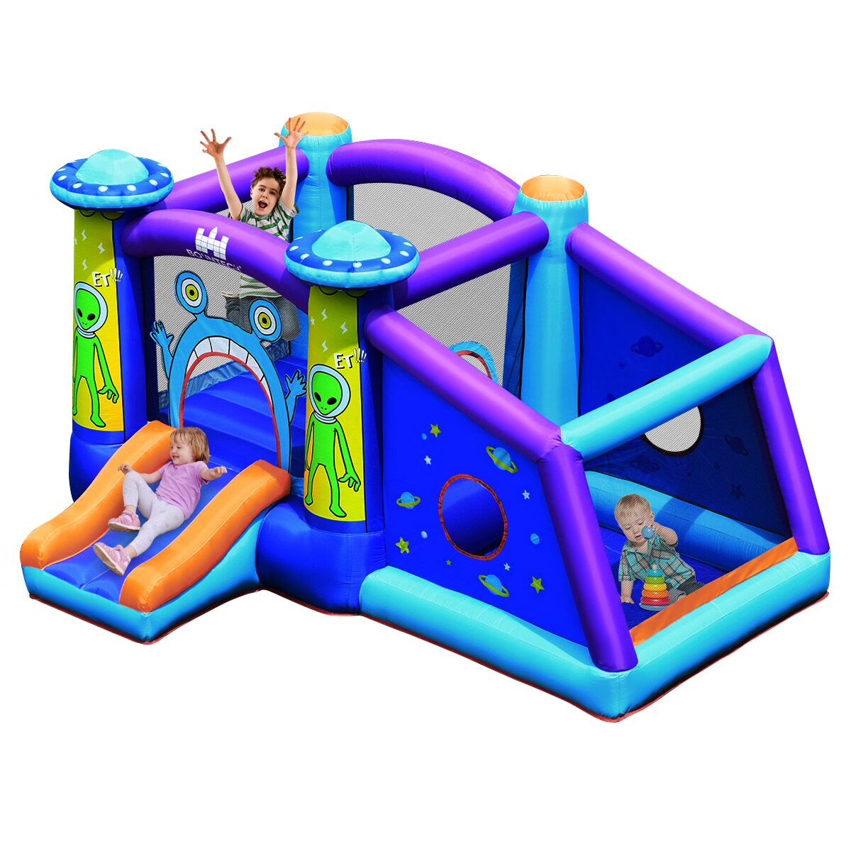 Castle Jumping Bouncer With Water Slide And 550w Blower