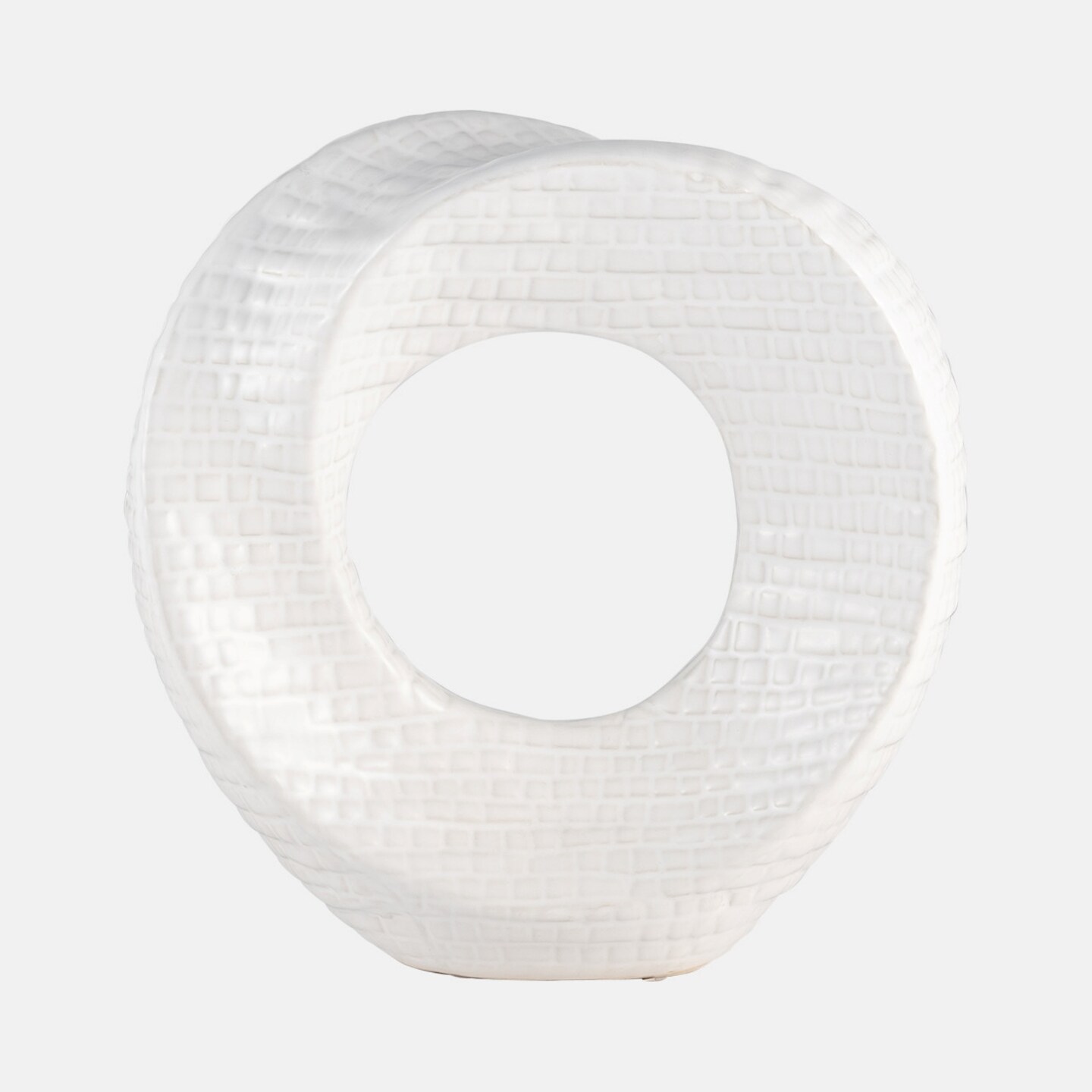 Kingston Living Textured Tabletop Decoration - 8&#x22; - White