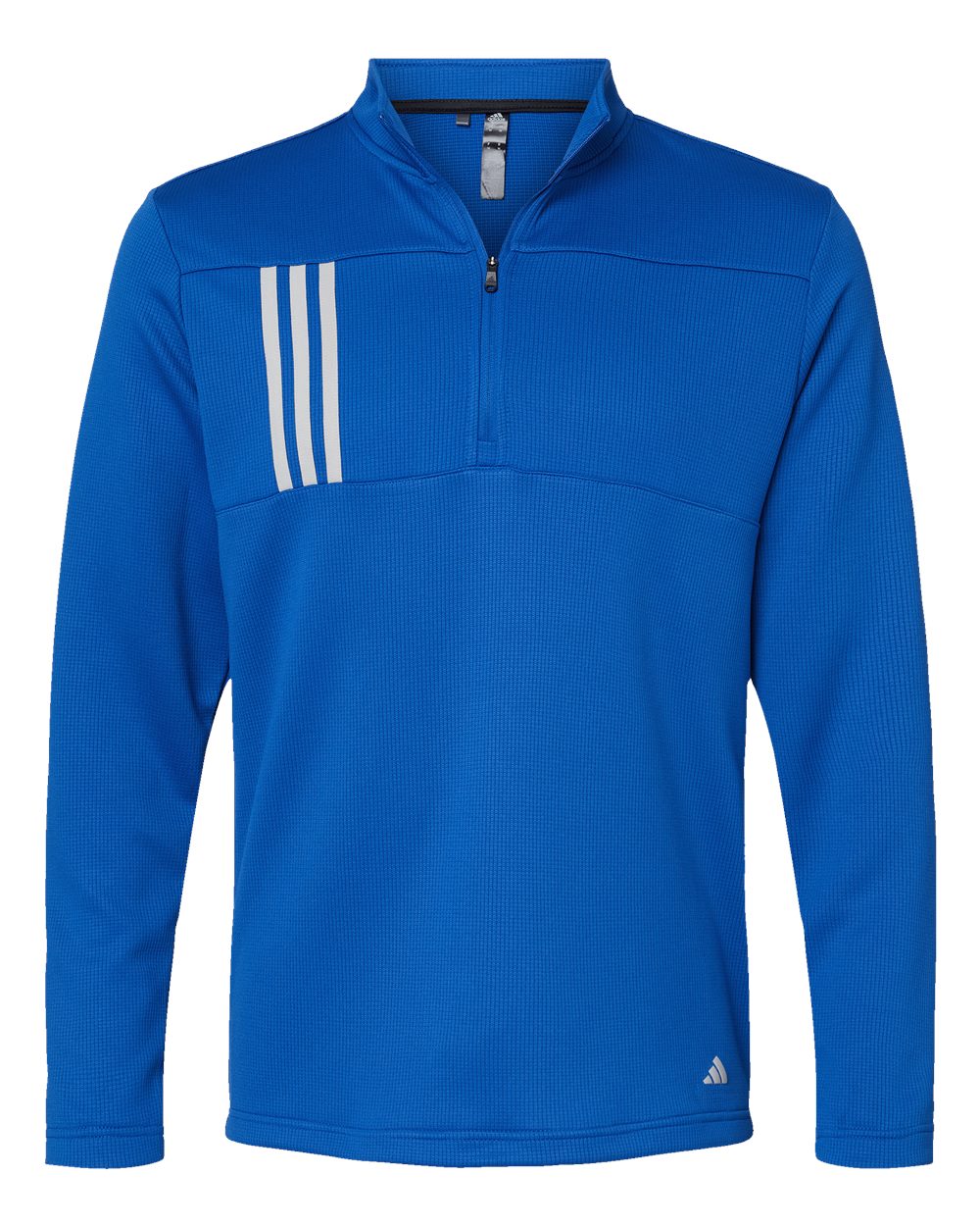 Adidas® 3-Stripes Double Knit Quarter-Zip Pullover, Size: S, Color