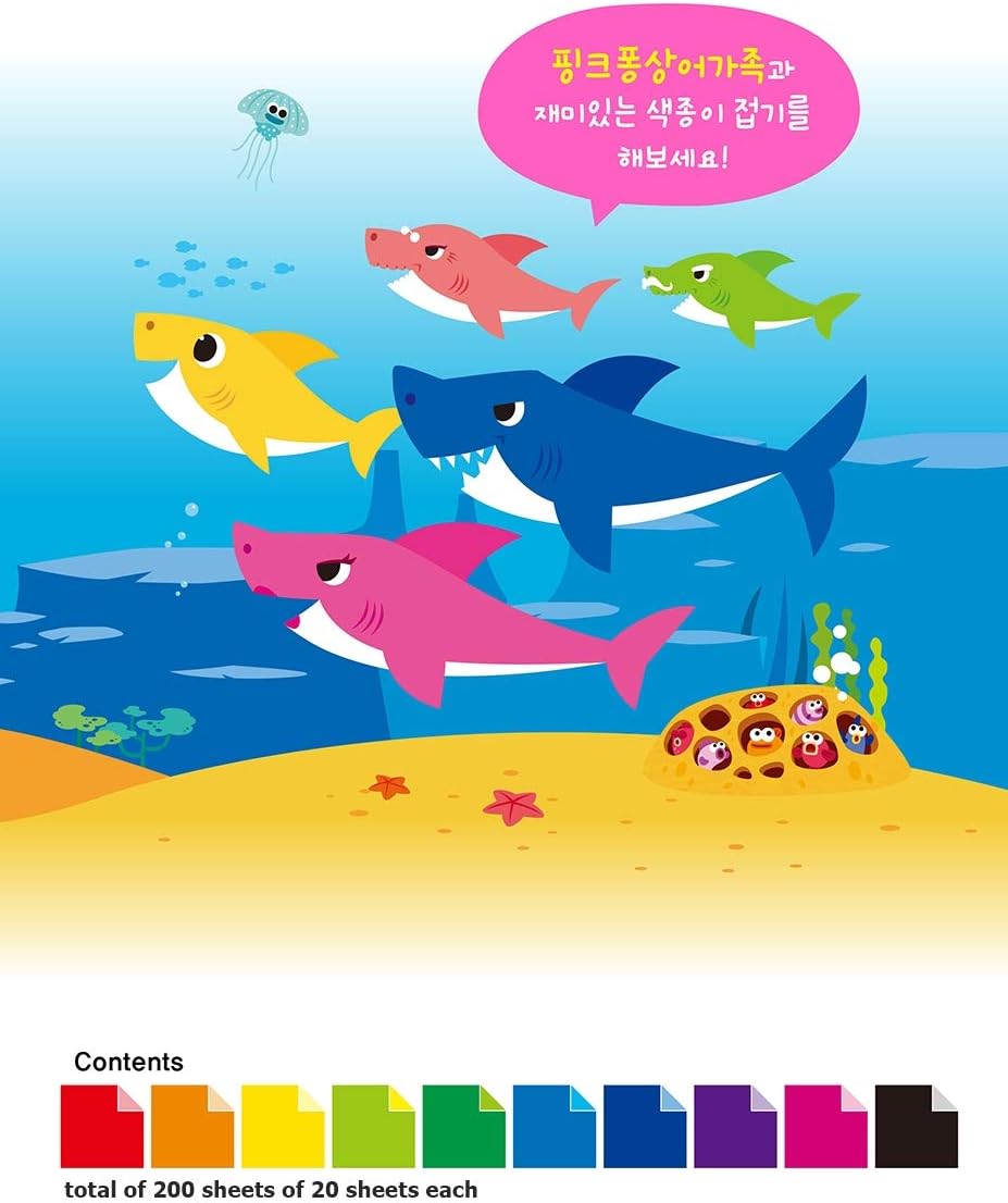 Origami Paper Double Sided - 200 Sheets 10 Colors - 5.9 Inch Square