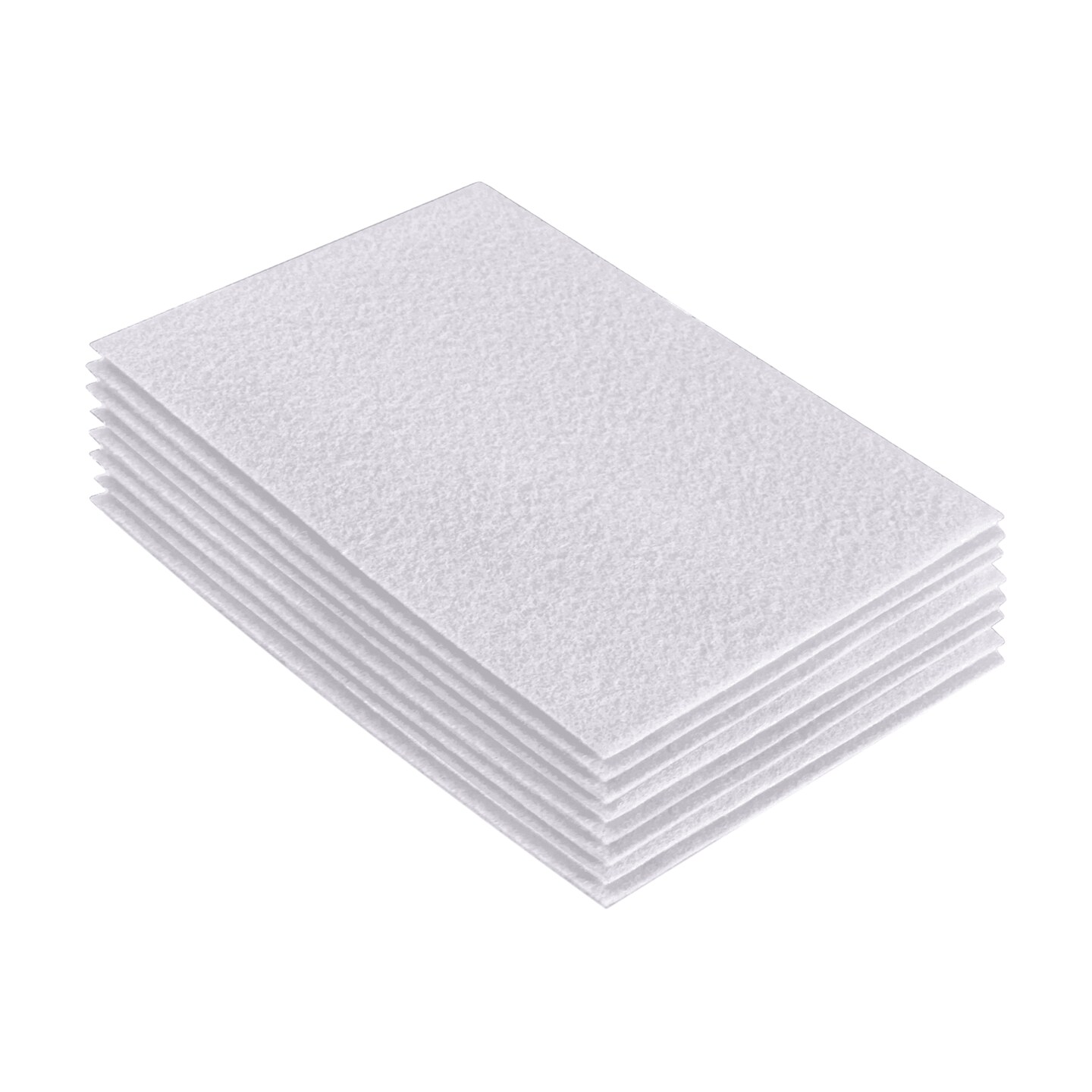 FabricLA Acrylic Felt Sheets for Crafts - Precut 9" X 12" Inches (20 cm X 30 cm) Felt Squares - Use Felt Fabric Craft Sheets for DIY, Costume, and Decoration | White - 8 Pieces