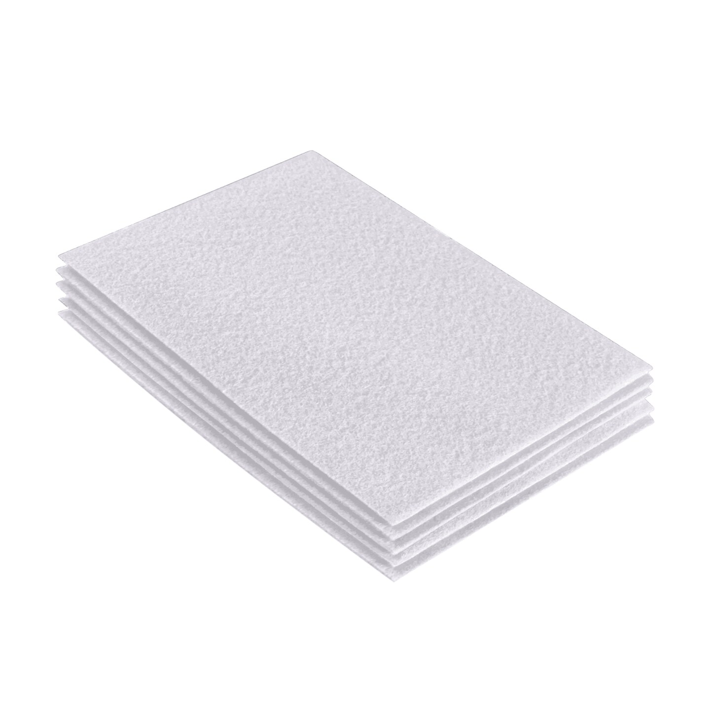 FabricLA Acrylic Felt Sheets for Crafts - Precut 9" X 12" Inches (20 cm X 30 cm) Felt Squares - Use Felt Fabric Craft Sheets for DIY, Costume, and Decoration | White - 5 Pieces