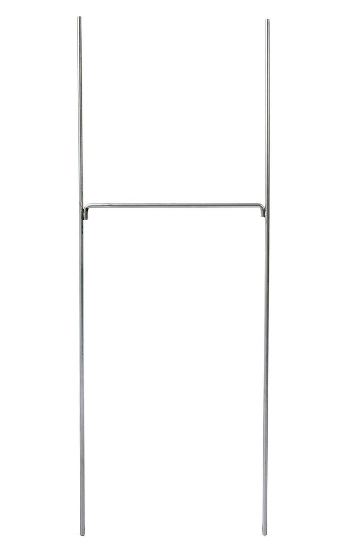 COSCO Sign Kit, Blank White Corrugated Plastic Sign, 6&#x22; x 17&#x22;, Metal H-Stake Included