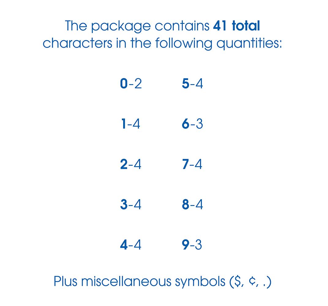 Creative Start Vinyl Self-Adhesive Numbers, 6", Helvetica Font, Black, 41 count