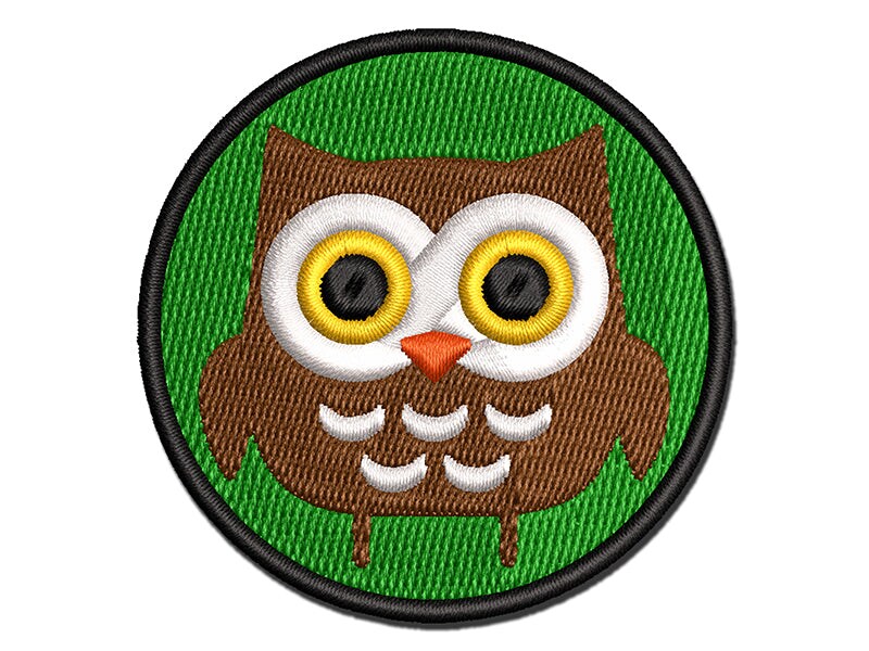 Owl Iron on Embroidered Patch Logo