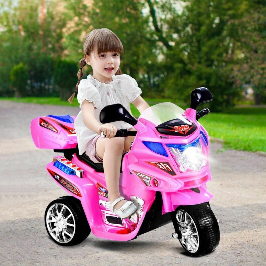 3 Wheel Kids Ride On Motorcycle 6V Battery Powered Electric Toy Power Bicycle