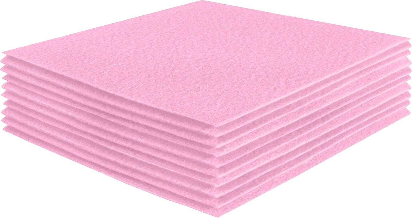 FabricLA Acrylic Felt Fabric - Pre Cut 12 X 12 Inches Felt Square Sheet  Packs - Use Felt Sheets for DIY Craft, Hobby, Costume and Decoration - Baby  Pink - 14 Pieces