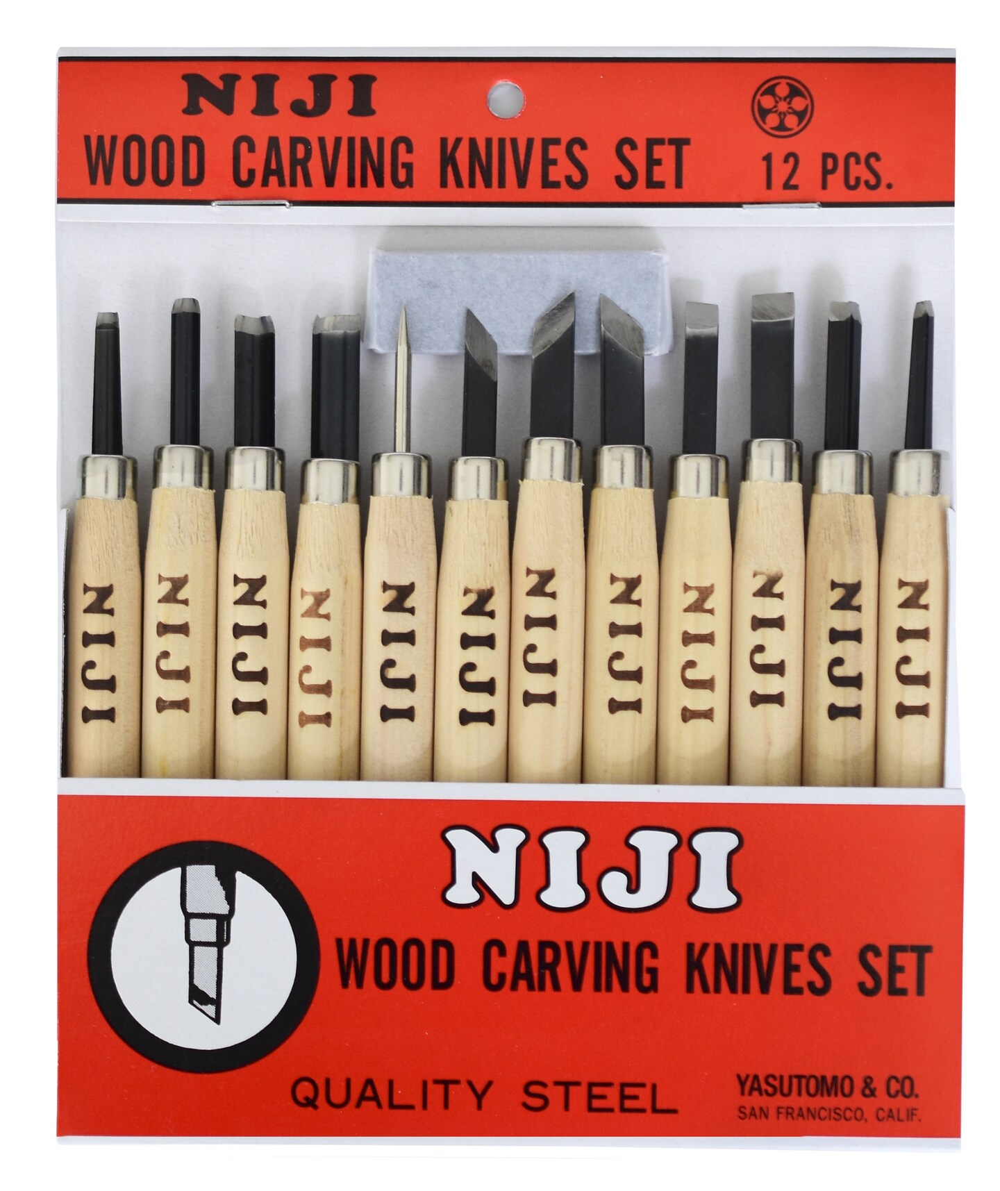 Niji Wood Carving Knives Set 12/Pkg-Assorted Sizes
