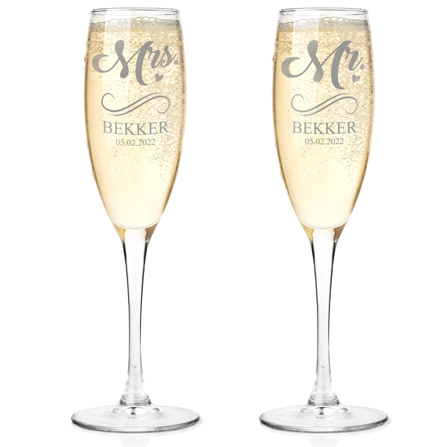 Set of 6 - Custom Engraved Bridal Party Wine Glass, Personalized