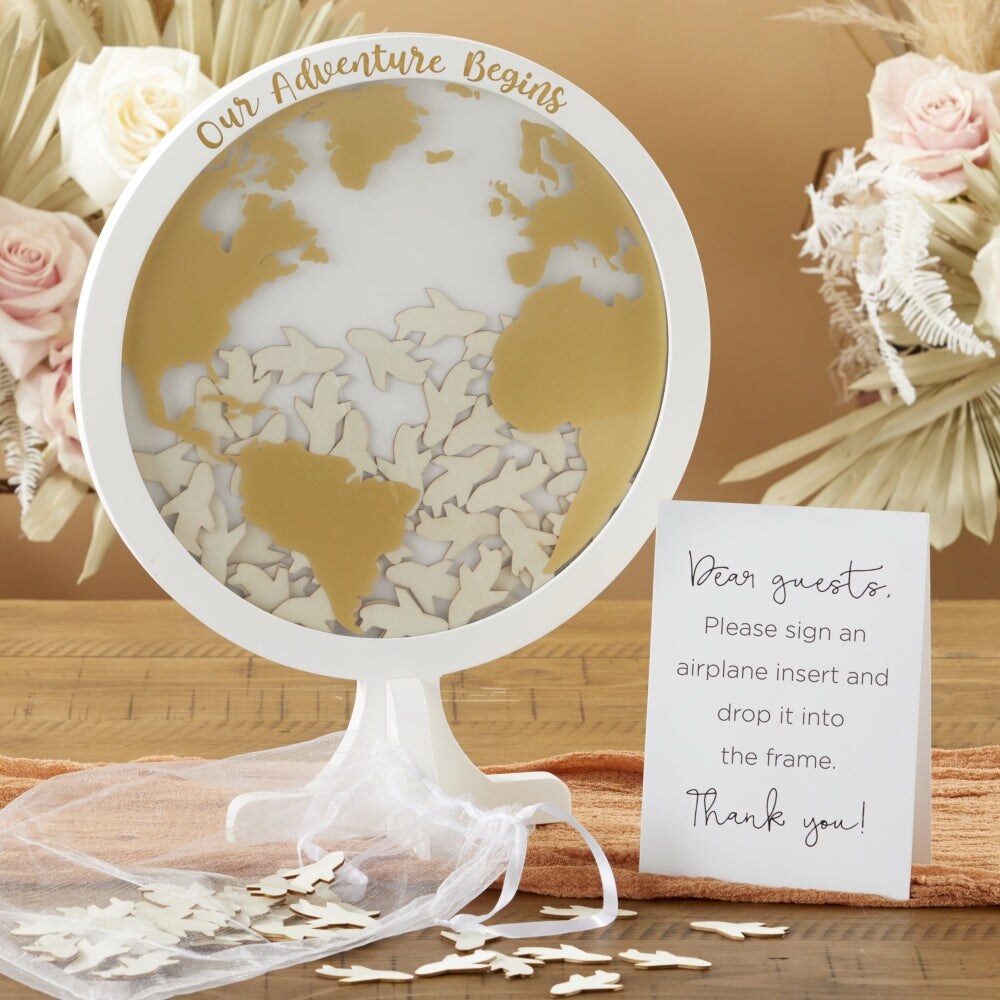 Wedding Guest Book Alternative - Globe