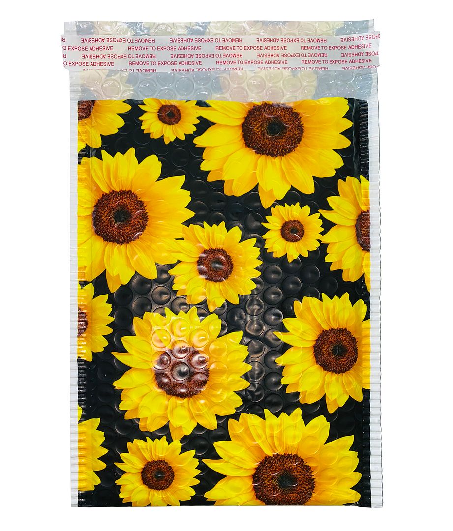 Great Papers! Mailer, Bubble, Sunflowers, Poly Tear and Moisture Resistant, 6" x 9", 50 count